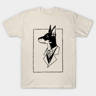 Dobermans Man Gentleman Blk T-Shirt